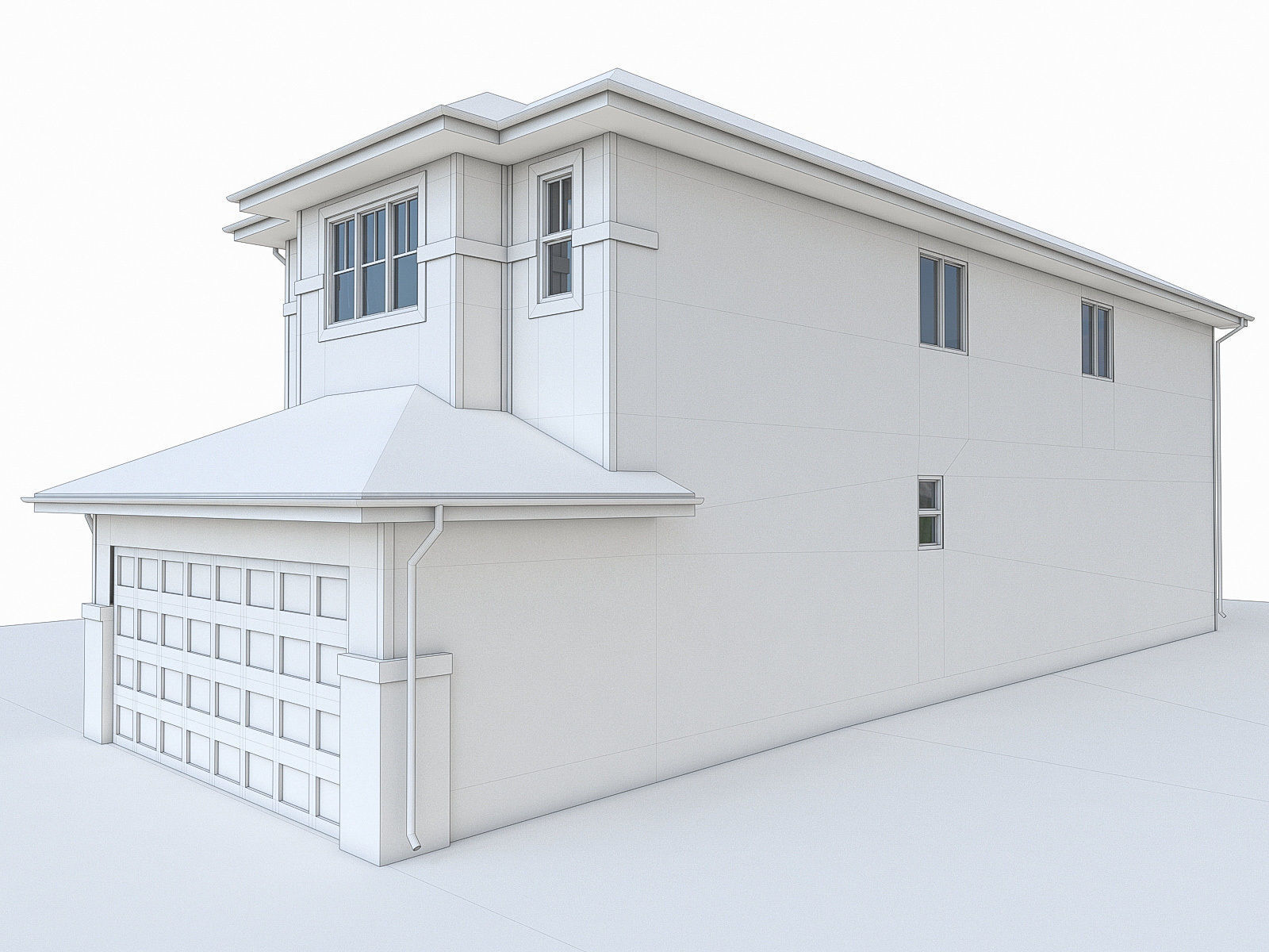 Modern Cottage Houses-13 Pack Low-poly 3D model_32