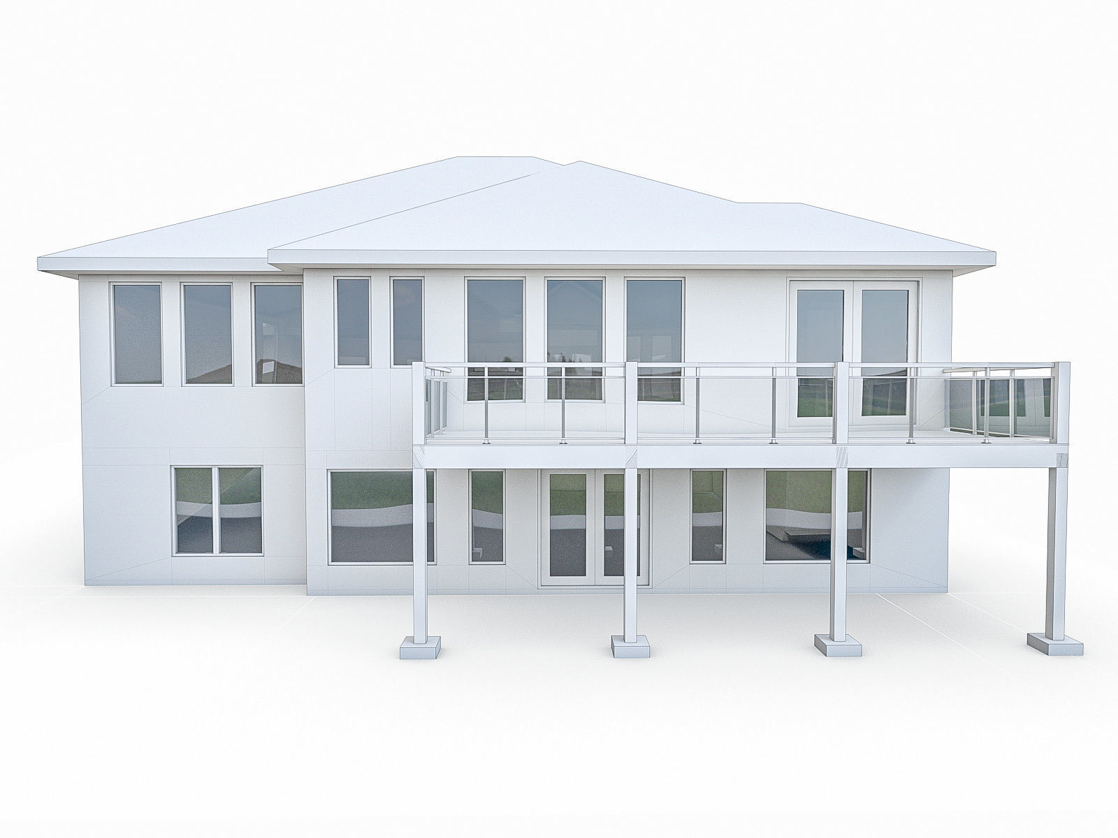 Modern Cottage Houses-13 Pack Low-poly 3D model_2
