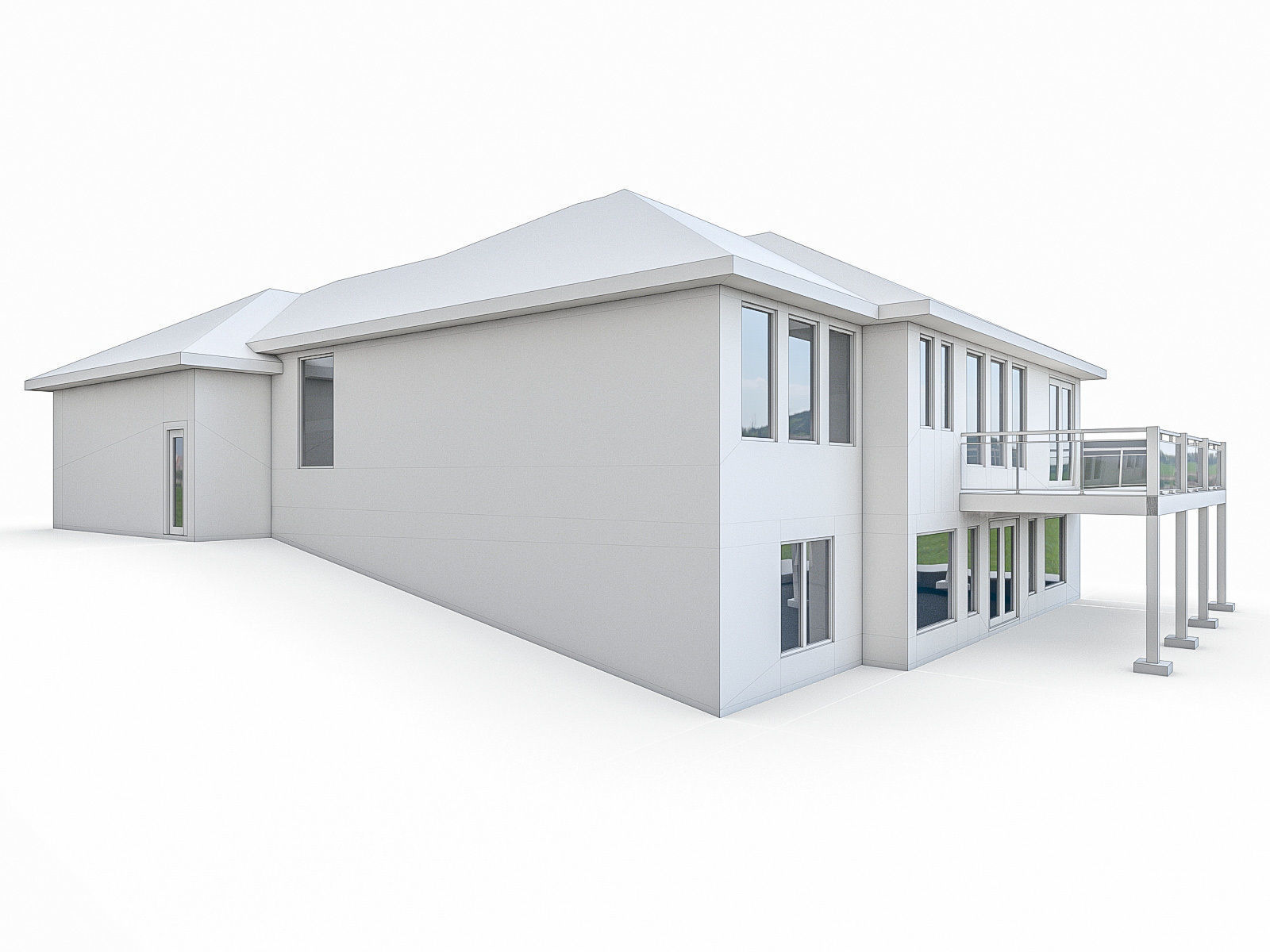 Modern Cottage Houses-13 Pack Low-poly 3D model_3