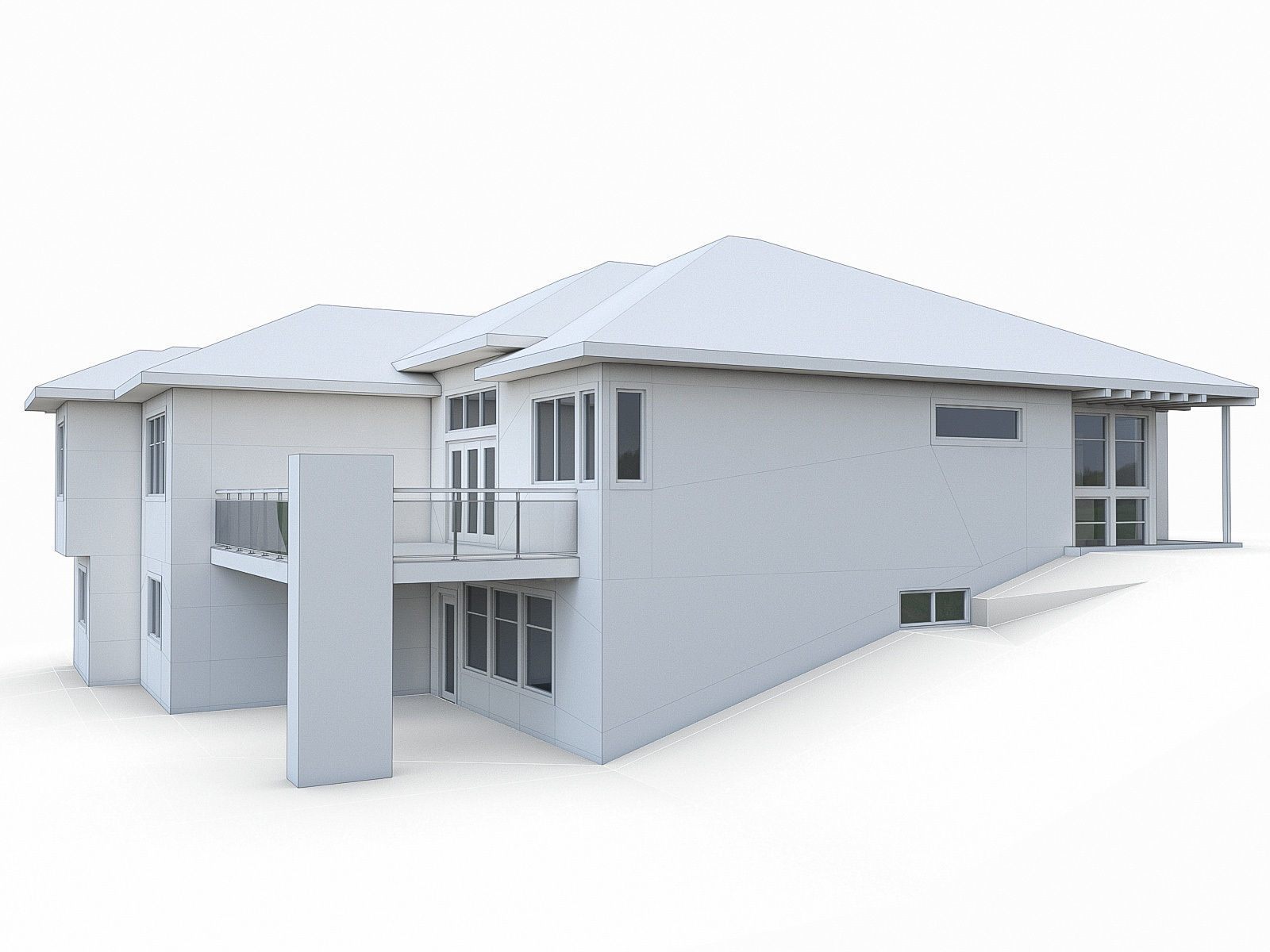 Modern Cottage Houses-13 Pack Low-poly 3D model_59
