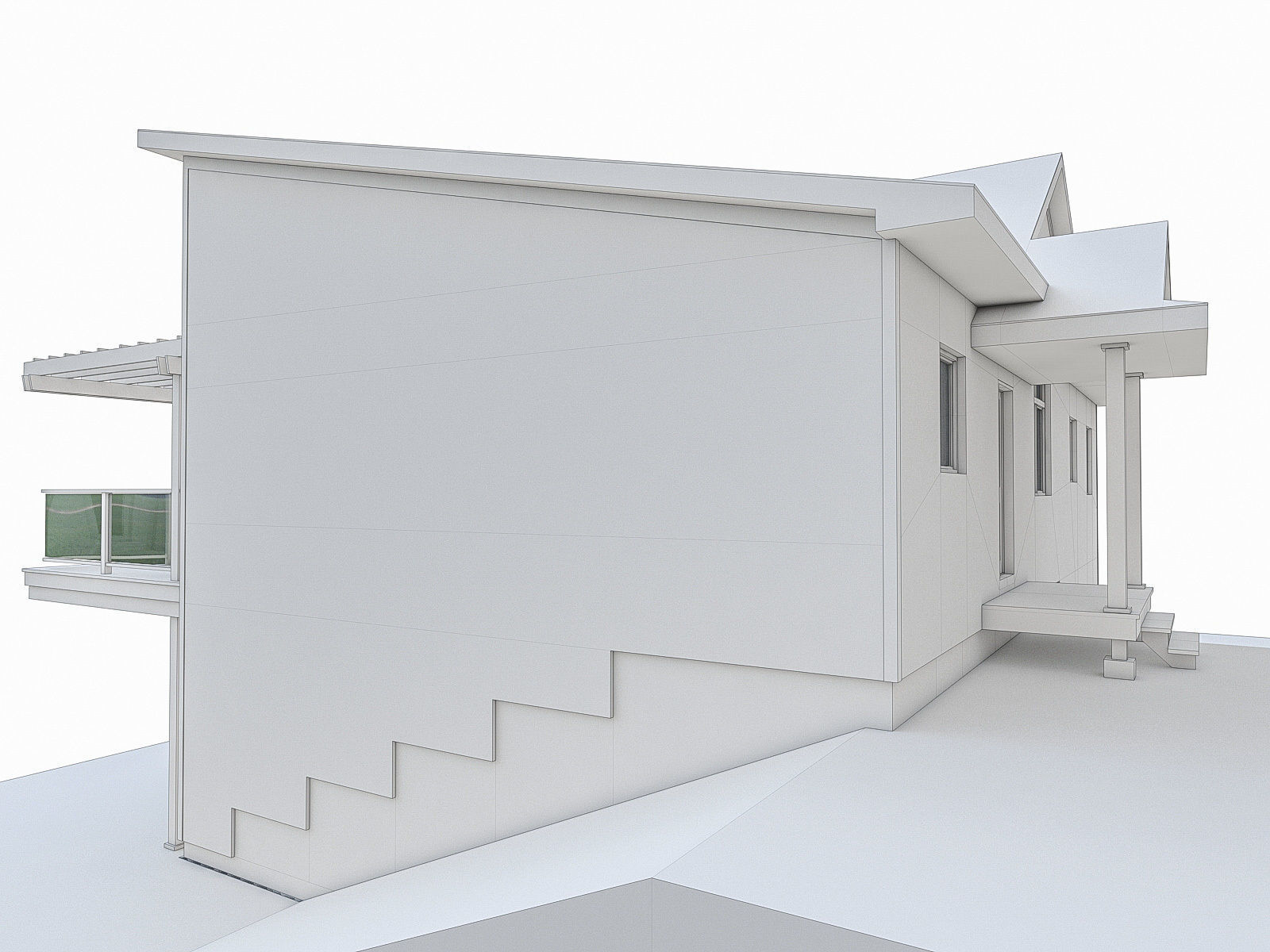 Modern Cottage Houses-13 Pack Low-poly 3D model_65