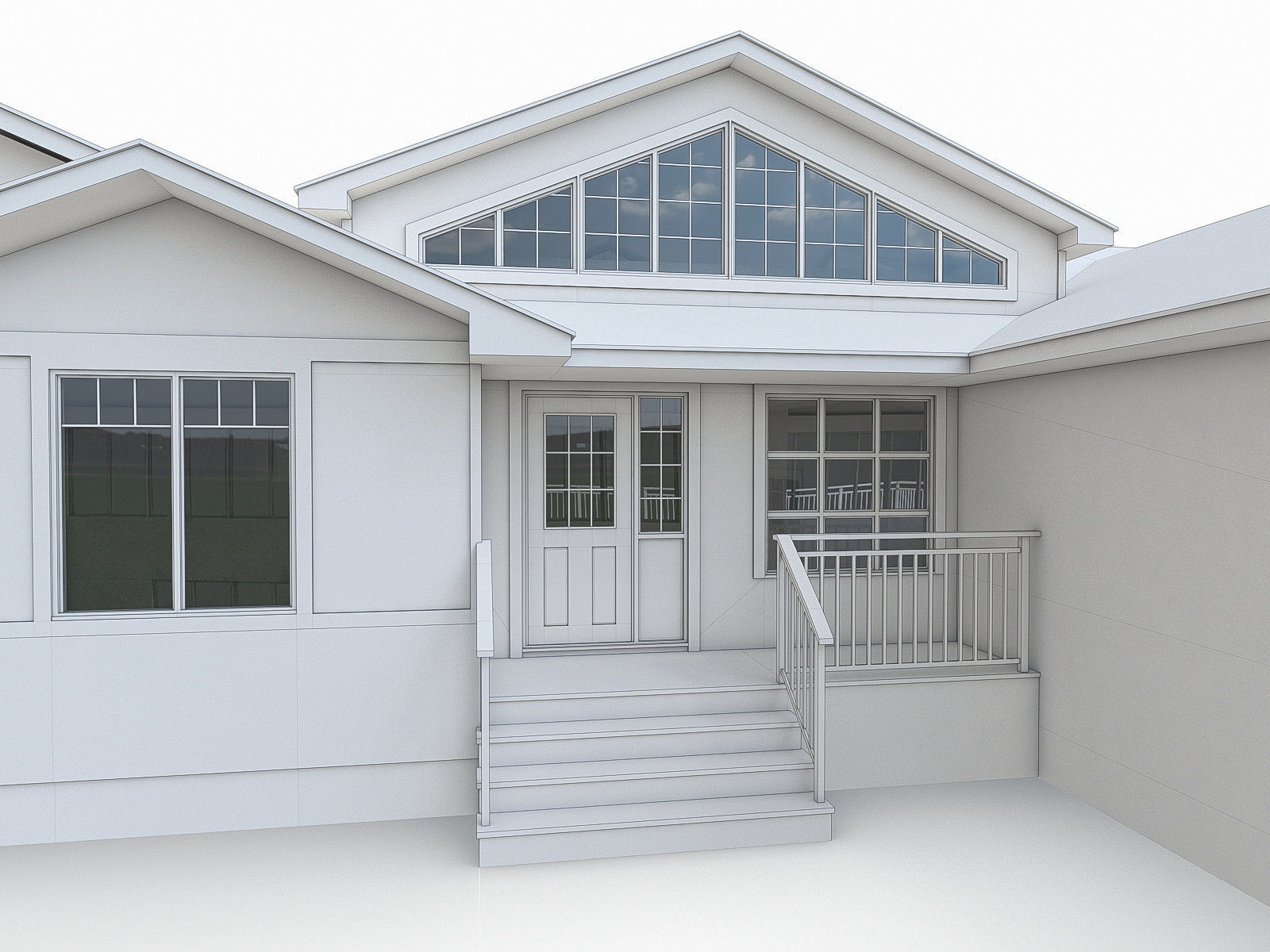 Modern Cottage Houses-13 Pack Low-poly 3D model_20