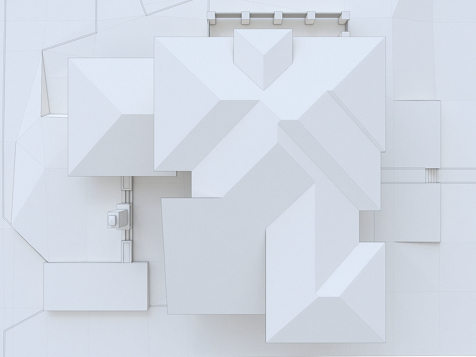 Modern Cottage Houses-13 Pack Low-poly 3D model_41