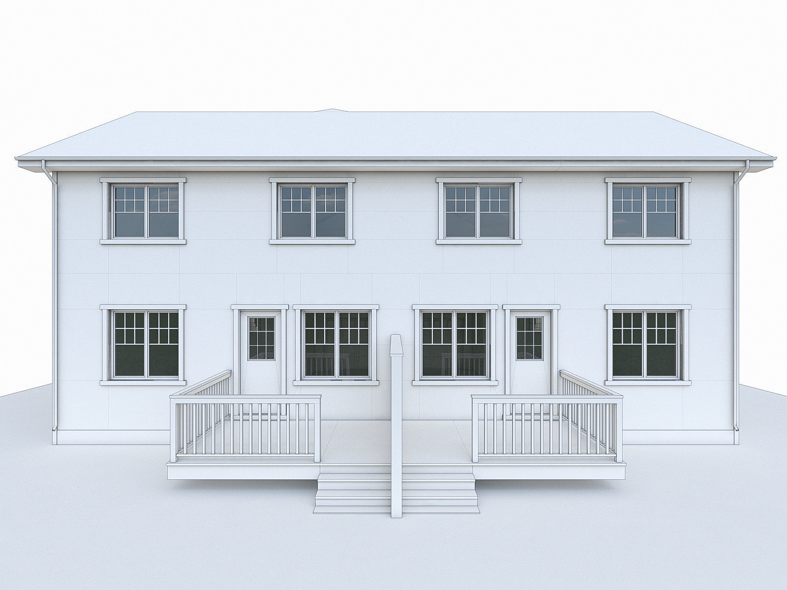 Modern Cottage Houses-13 Pack Low-poly 3D model_27