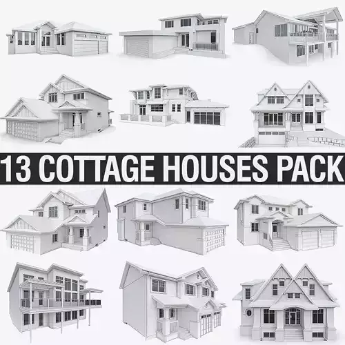 Modern Cottage Houses-13 Pack