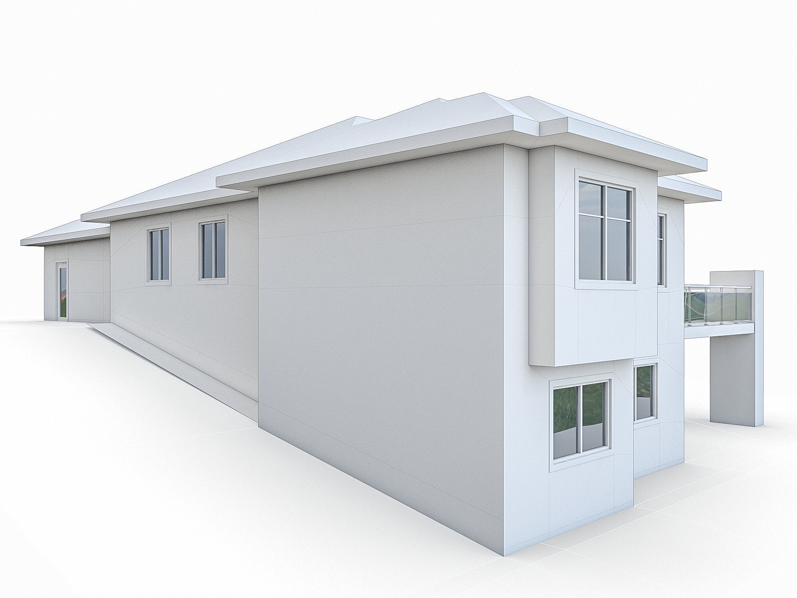 Modern Cottage Houses-13 Pack Low-poly 3D model_58