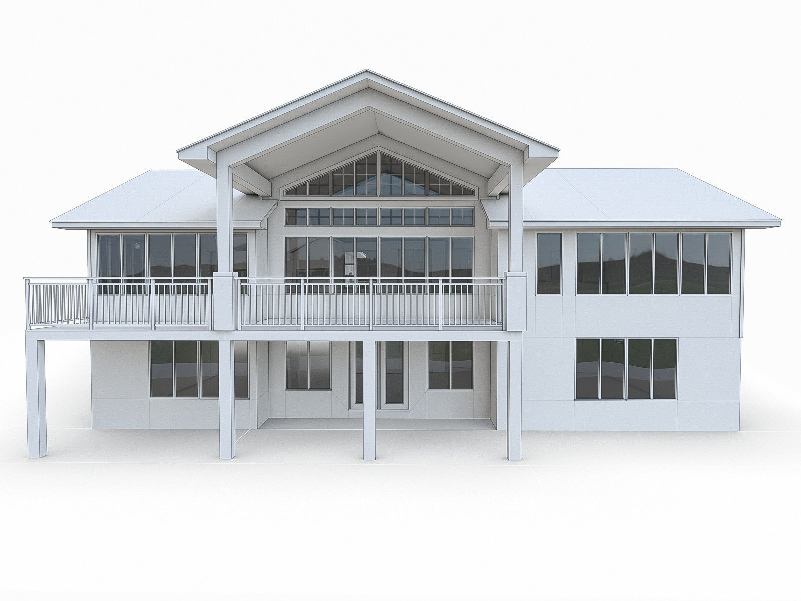 Modern Cottage Houses-13 Pack Low-poly 3D model_18