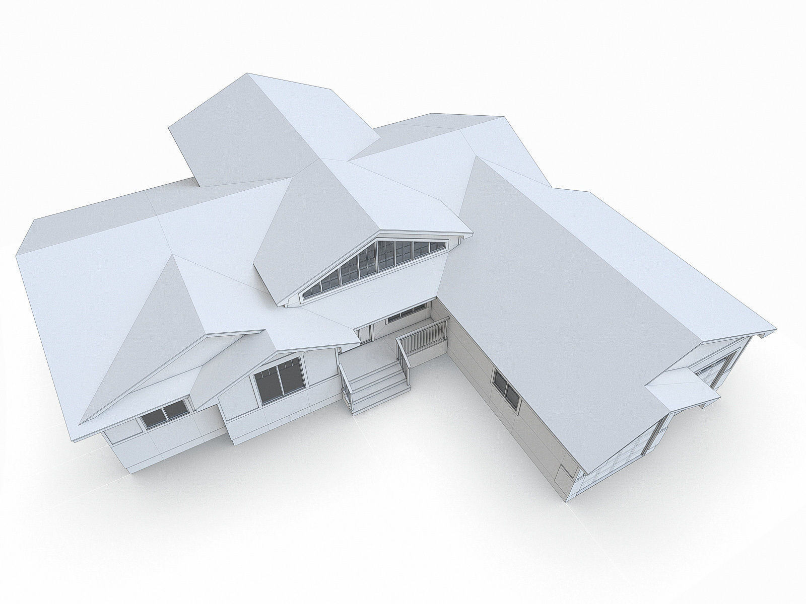 Modern Cottage Houses-13 Pack Low-poly 3D model_22