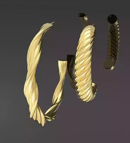 Earrings sprial hoop