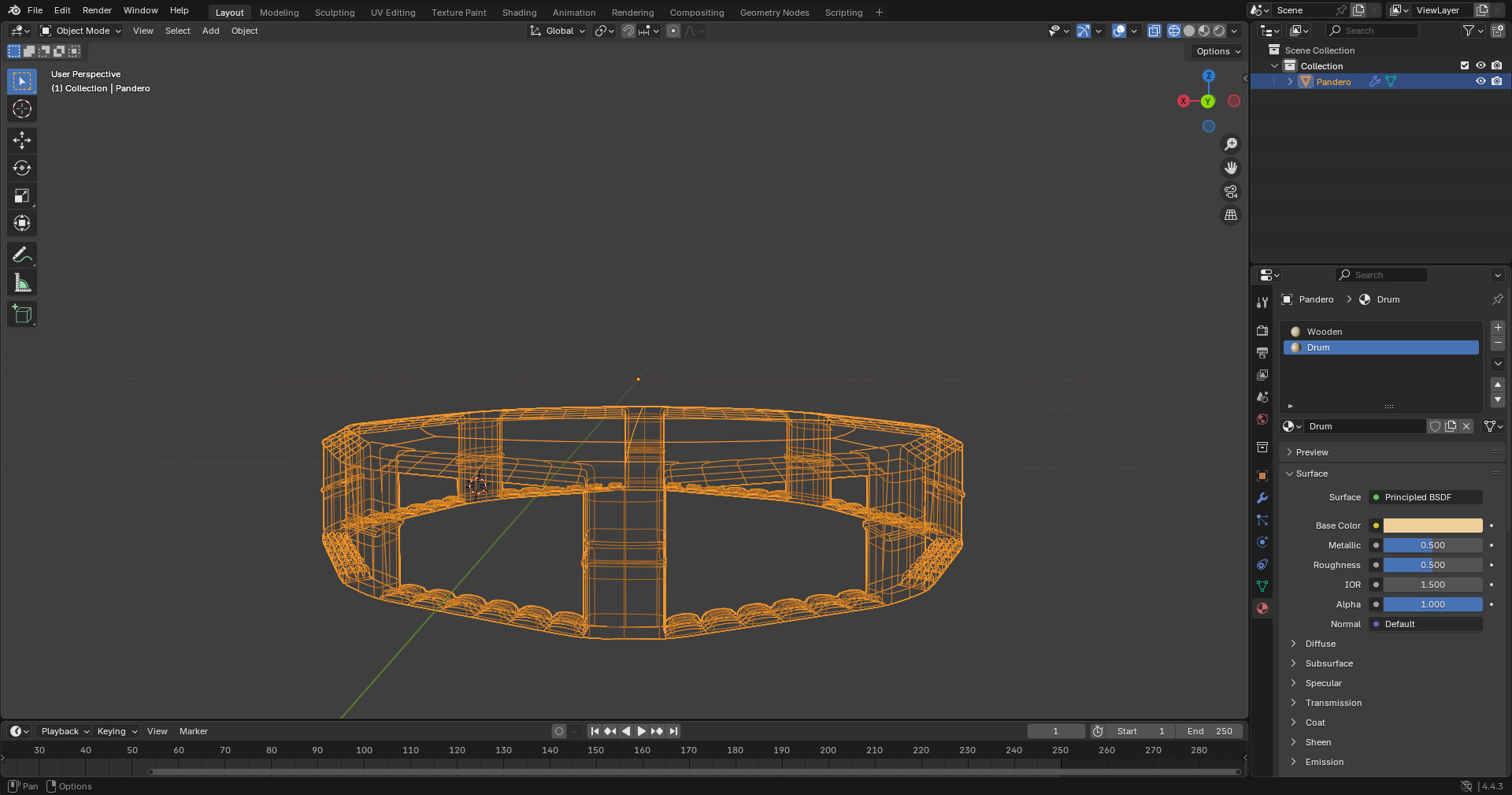 Tambourine 3D print model_2