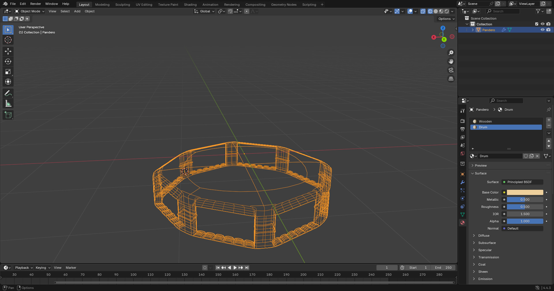 Tambourine 3D print model_3