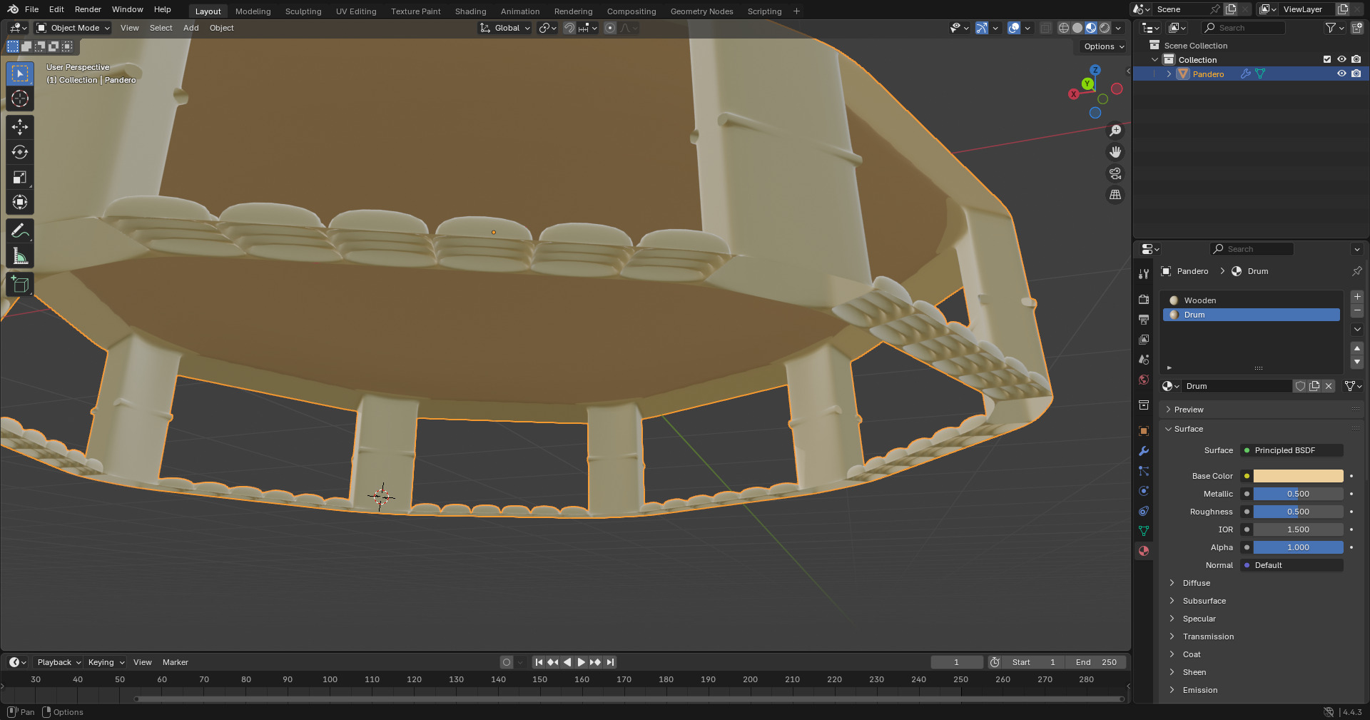Tambourine 3D print model_1