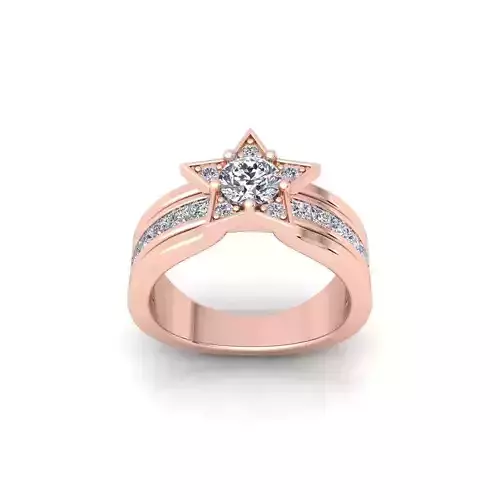 Woman Engagement Ring 3d Model and Render 46