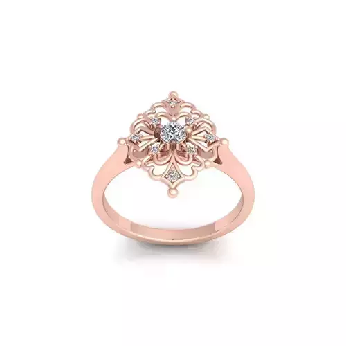 Woman Engagement Ring 3d Model and Render 40