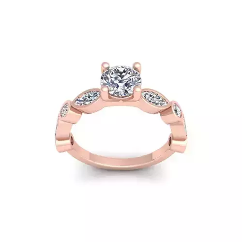 Woman Engagement Ring 3d Model and Render 39