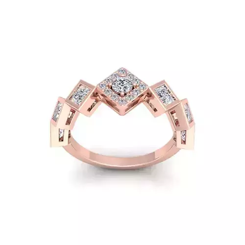 Woman Engagement Ring 3d Model and Render 38