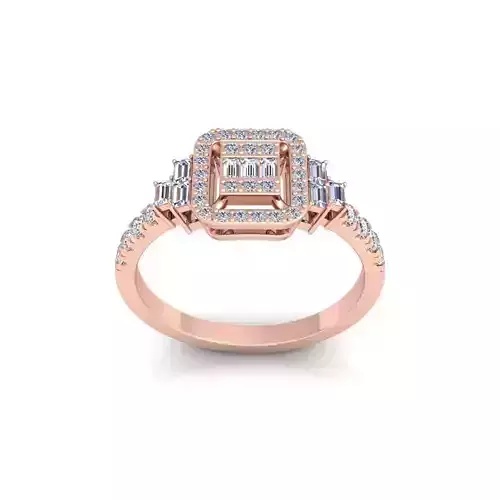 Woman Engagement Ring 3d Model and Render 50