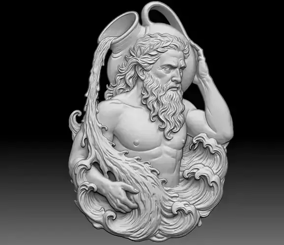 Poseidon Relief 3D print model