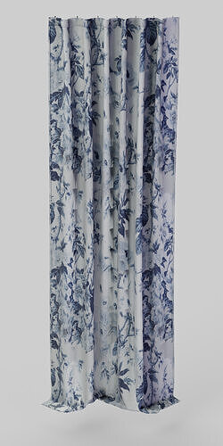 Garden Floral Blackout Curtain Free 3D model