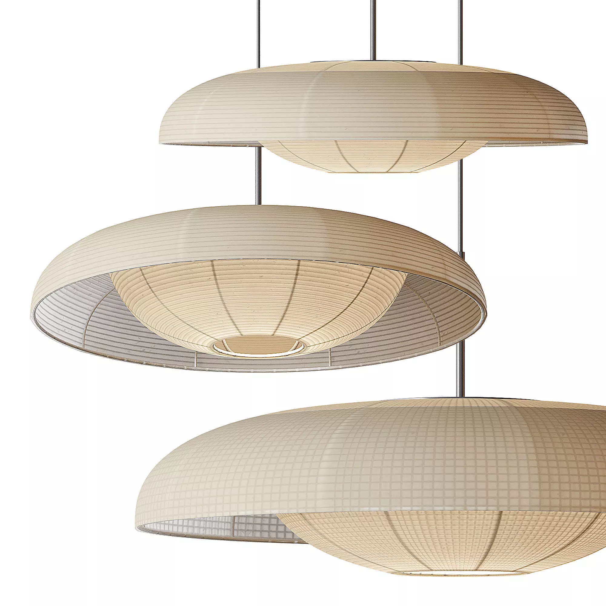 Baho Art Fabric Pendant Light Lampshade 3D model_0