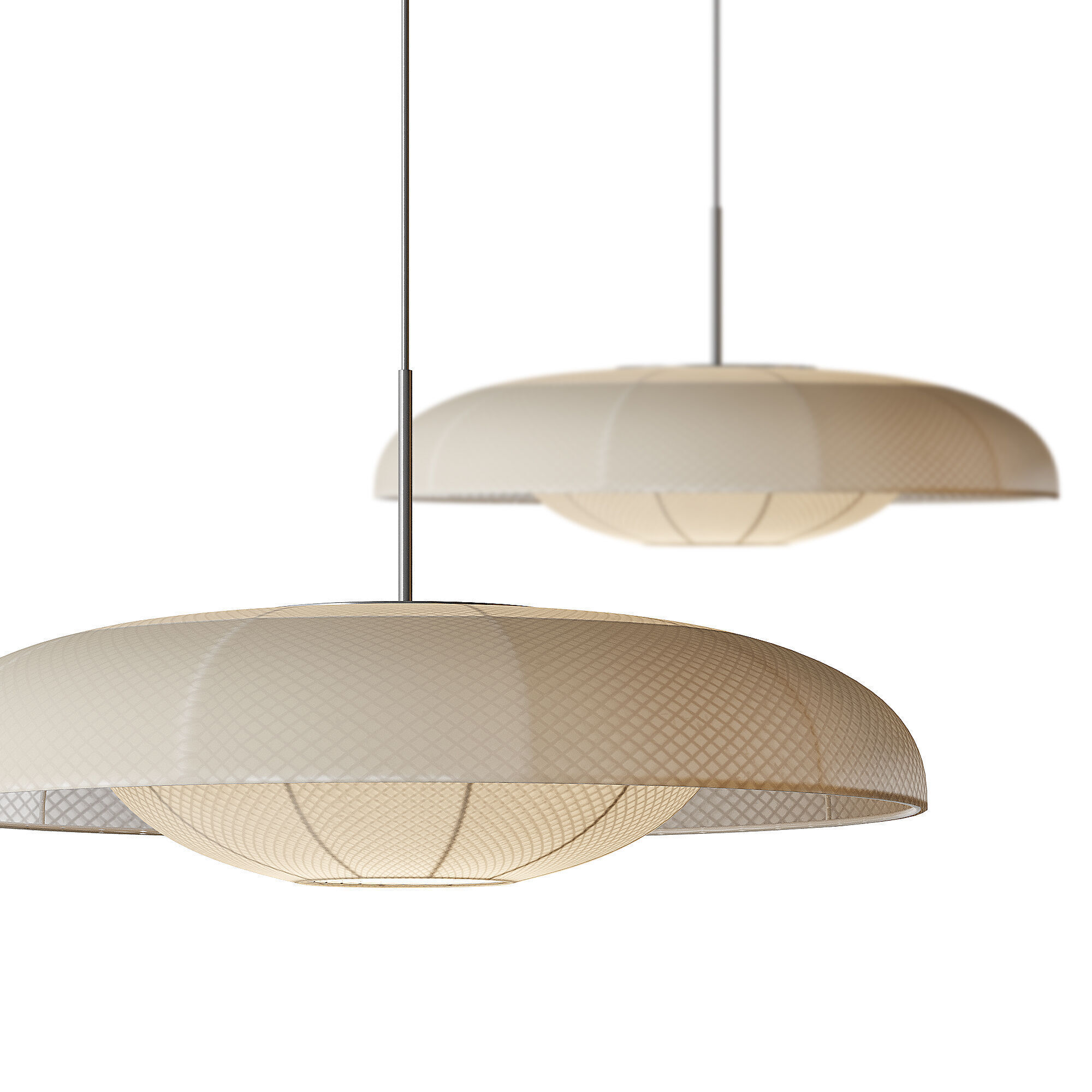 Baho Art Fabric Pendant Light Lampshade 3D model_6