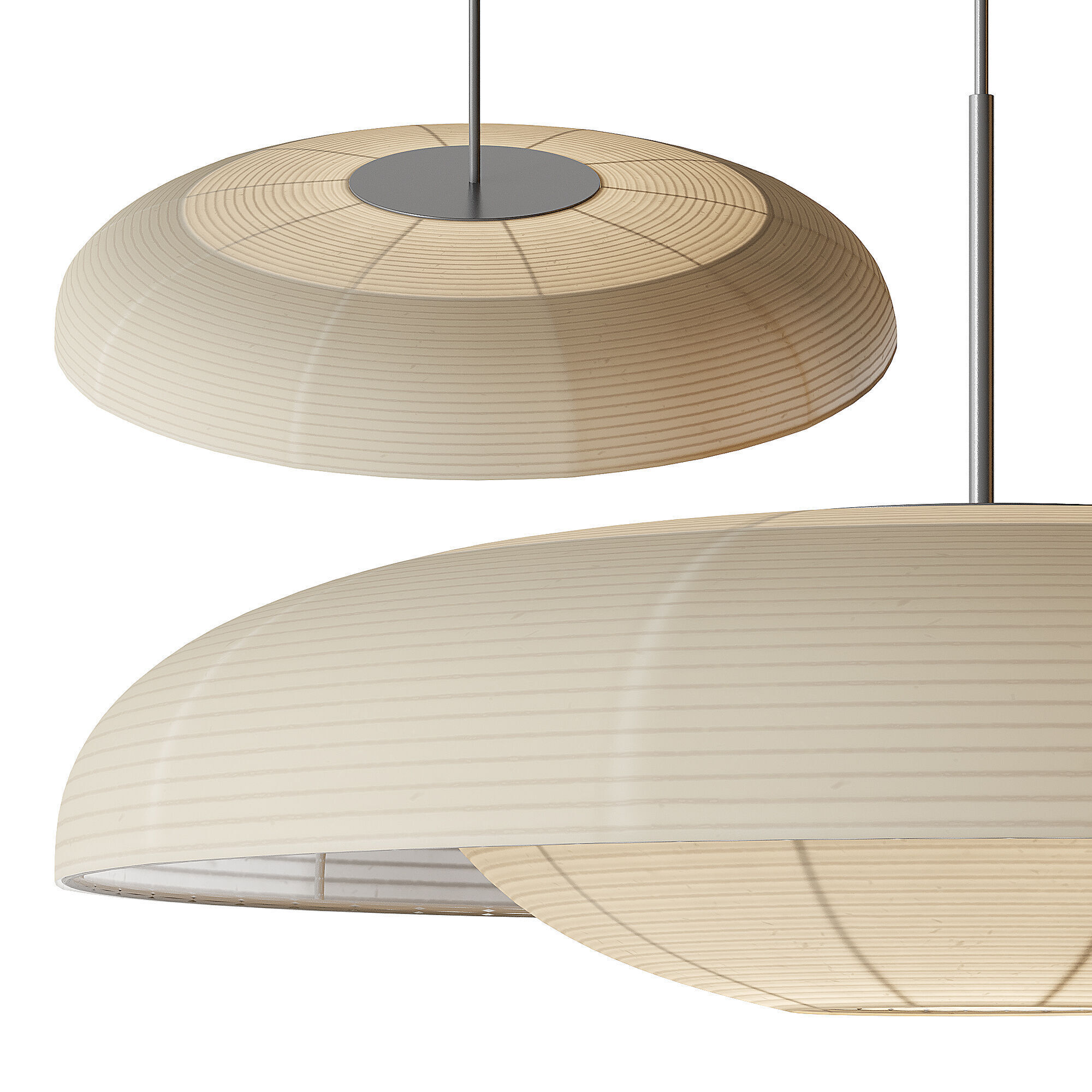 Baho Art Fabric Pendant Light Lampshade 3D model_3