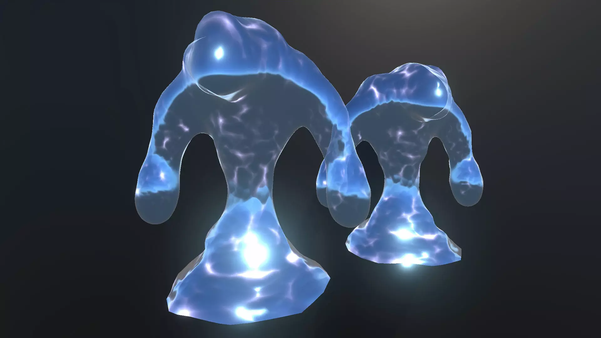 Water elemental low-poly game engine ready 3D model Low-poly 3D model