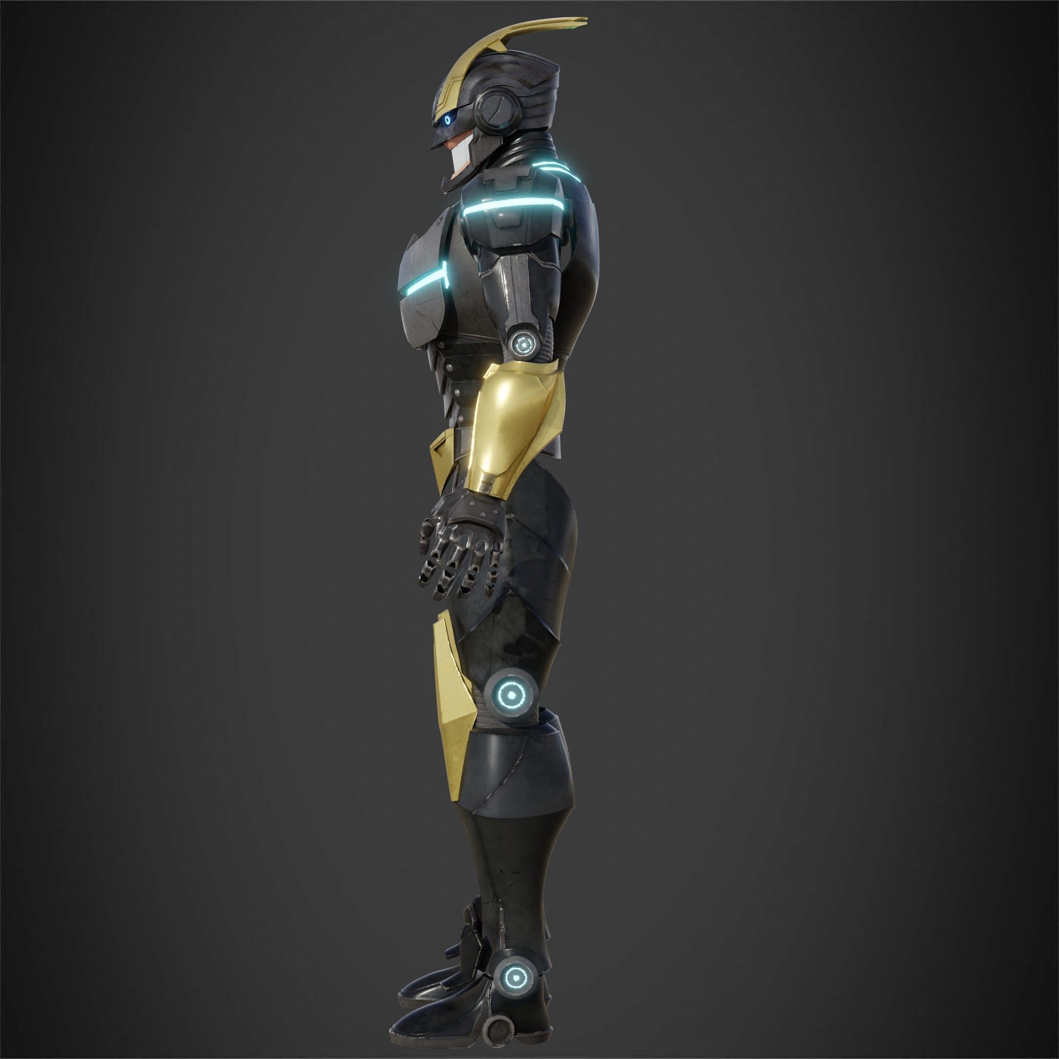 My Hero Academia Armored All Might Full Armor for Cosplay 3D print model_5