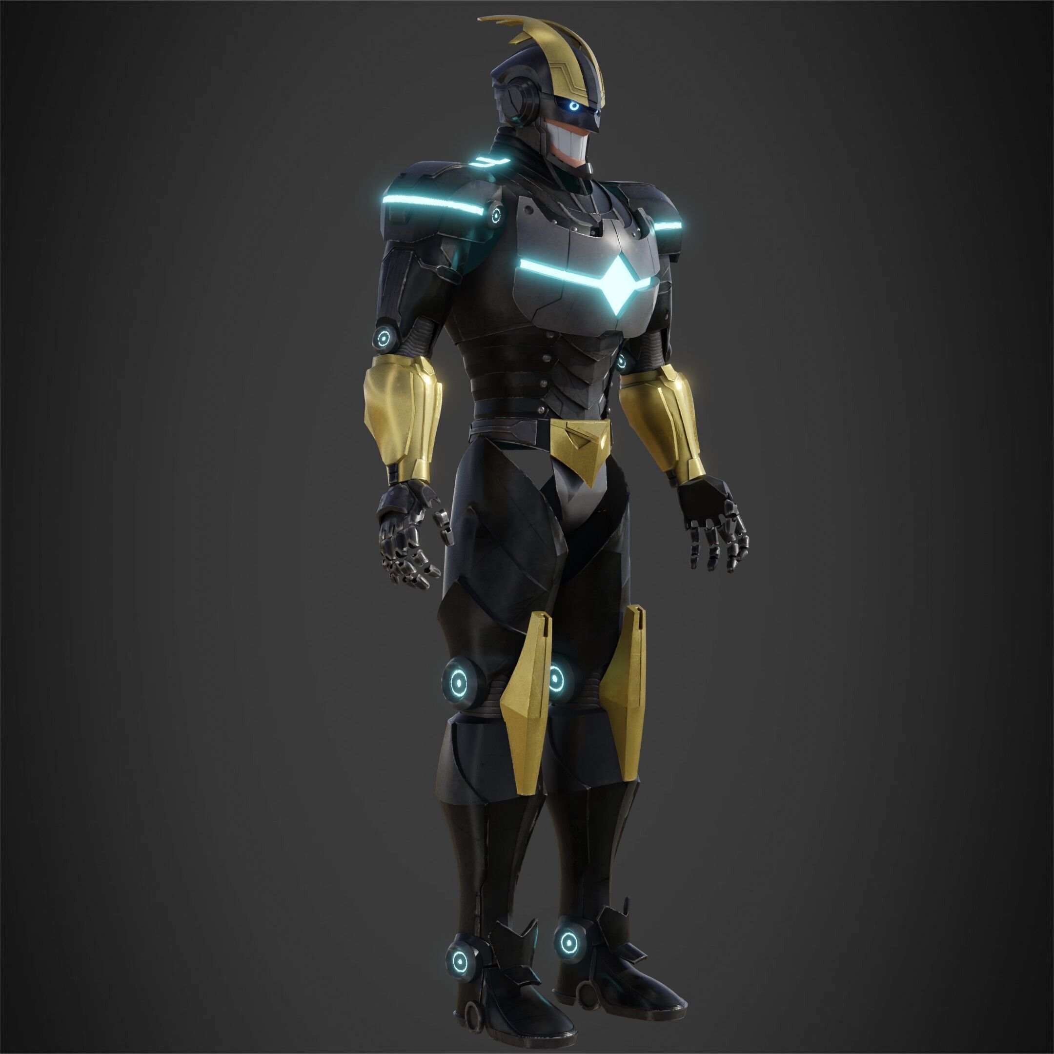 My Hero Academia Armored All Might Full Armor for Cosplay 3D print model_10