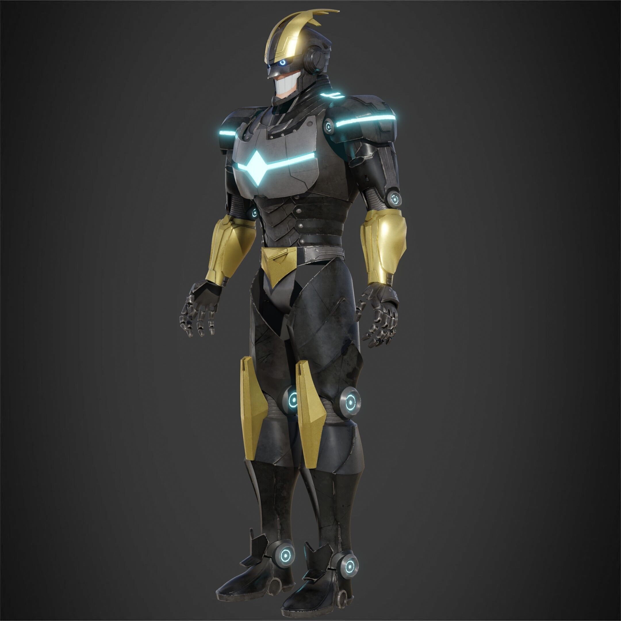 My Hero Academia Armored All Might Full Armor for Cosplay 3D print model_4