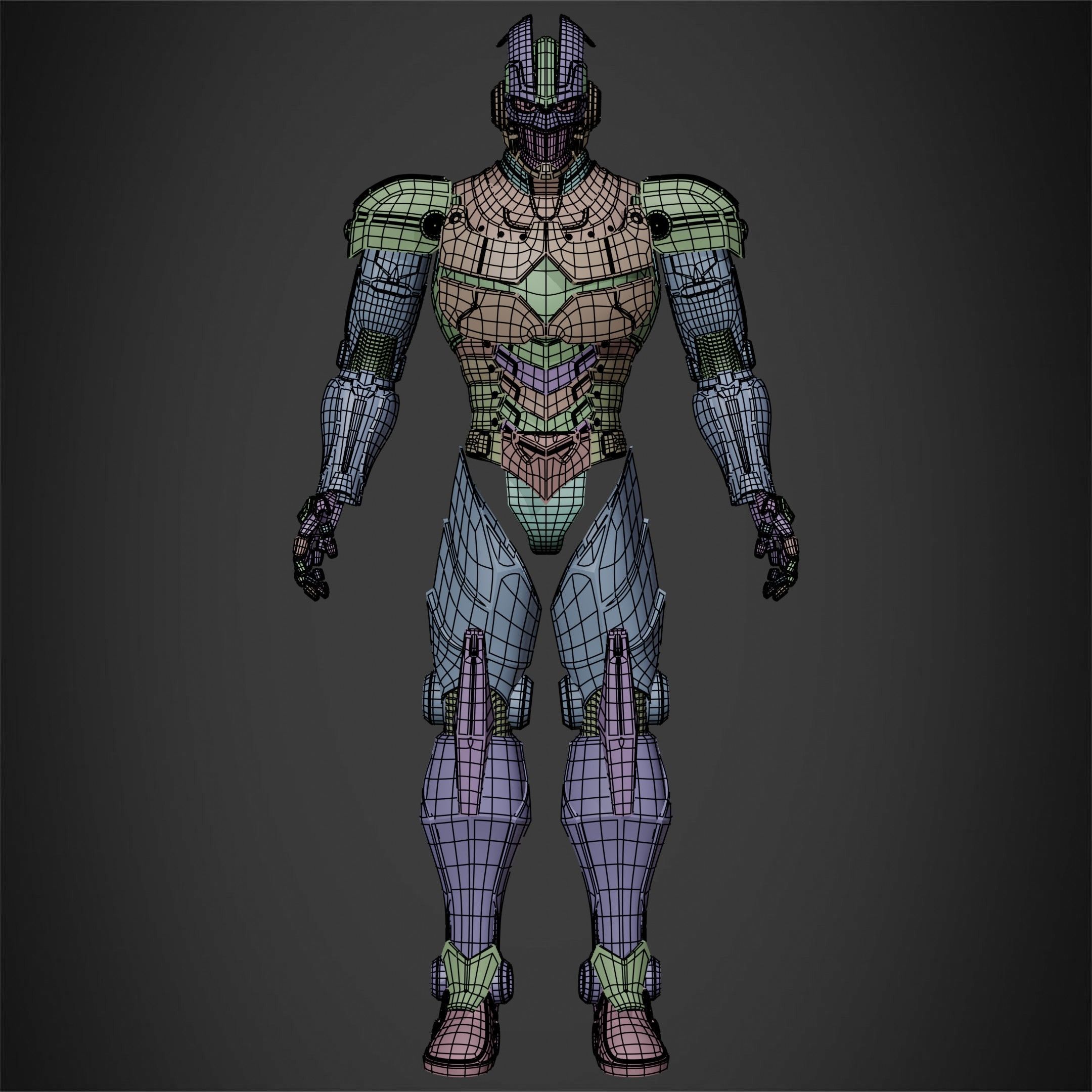 My Hero Academia Armored All Might Full Armor for Cosplay 3D print model_12