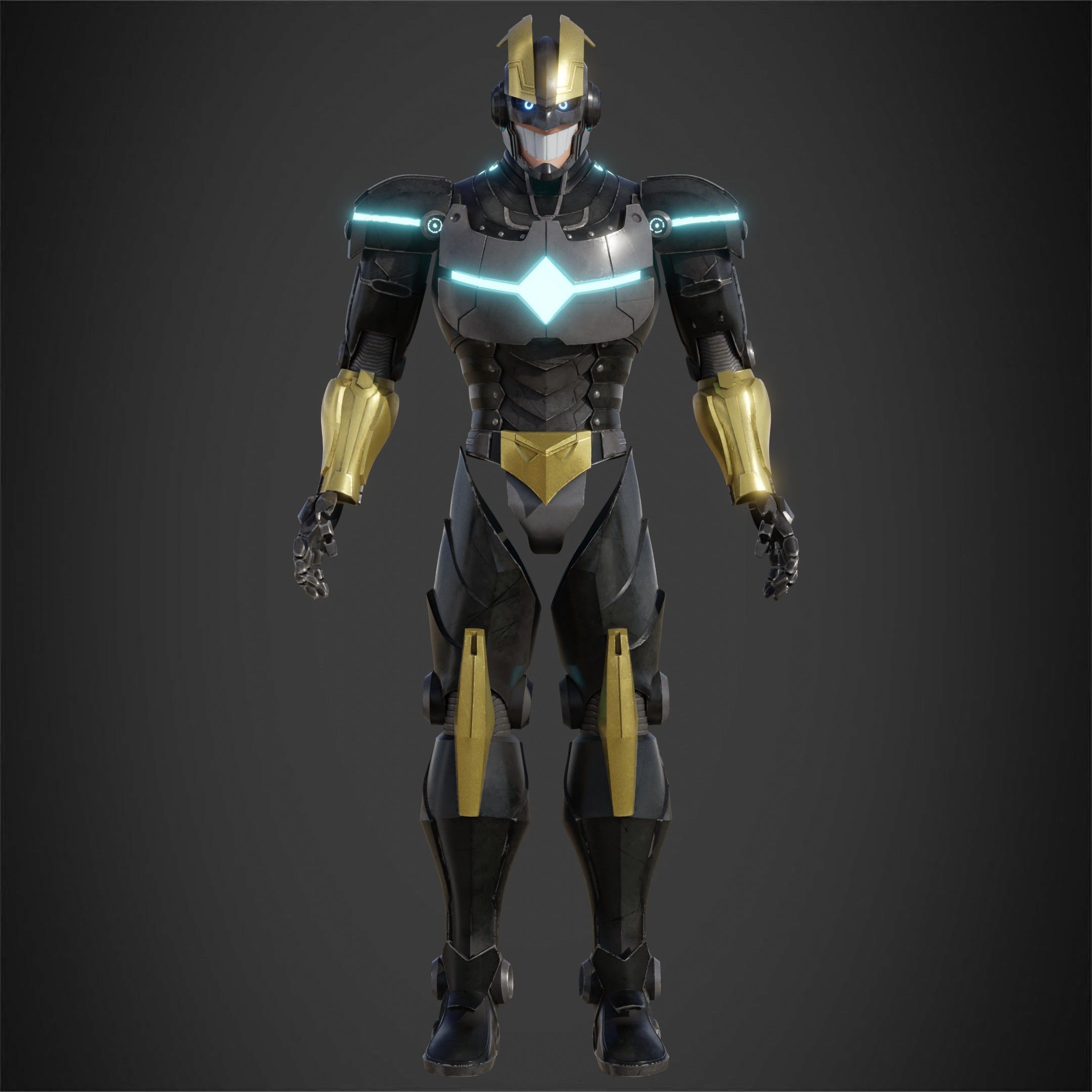 My Hero Academia Armored All Might Full Armor for Cosplay 3D print model_3