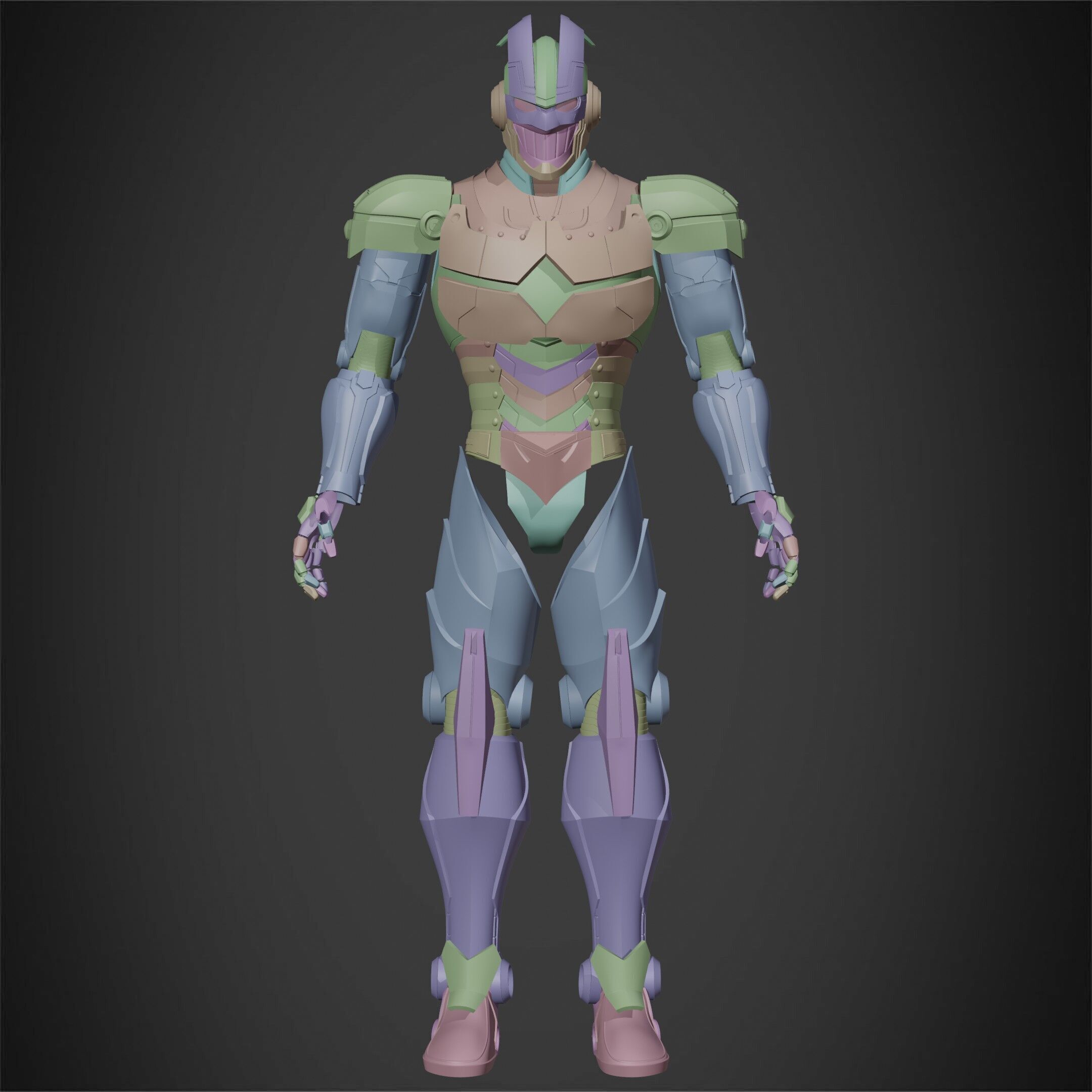My Hero Academia Armored All Might Full Armor for Cosplay 3D print model_11