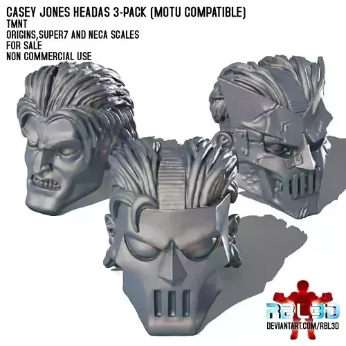  Casey Jones Heads for Motu Origins Neca and Super7
