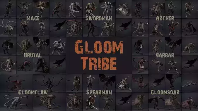 Gloom Tribe 3D Model Collection
