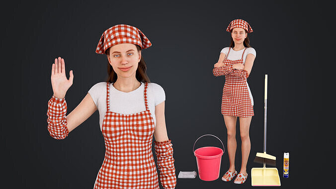 Cleaner Low-poly 3D model