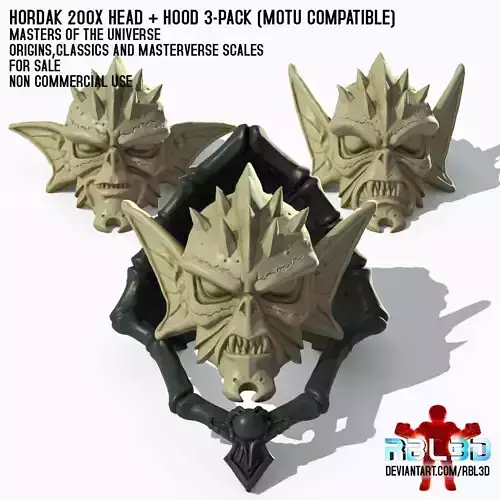 Hordak 200X heads and hood Motu compatible