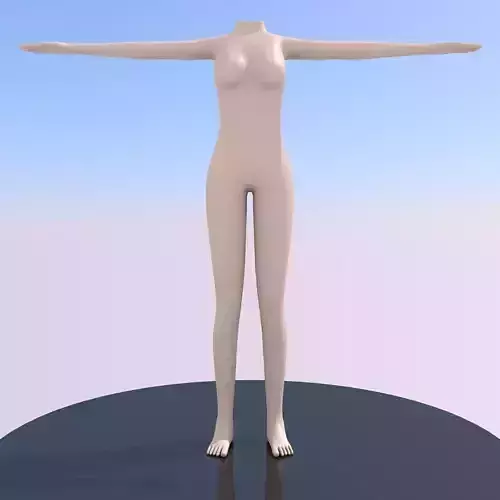 Anime Female Base Free 3D model