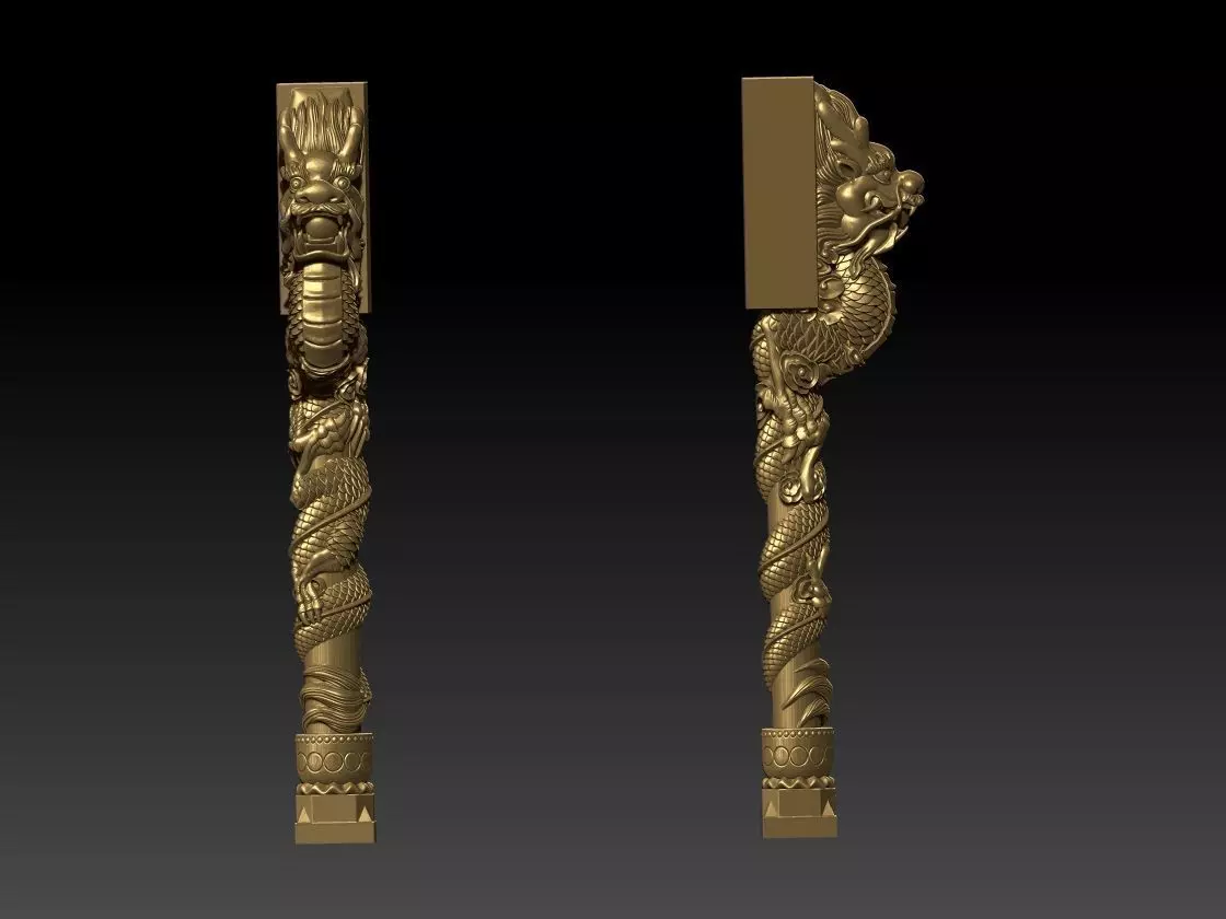 dragon column 05 3D print model_0
