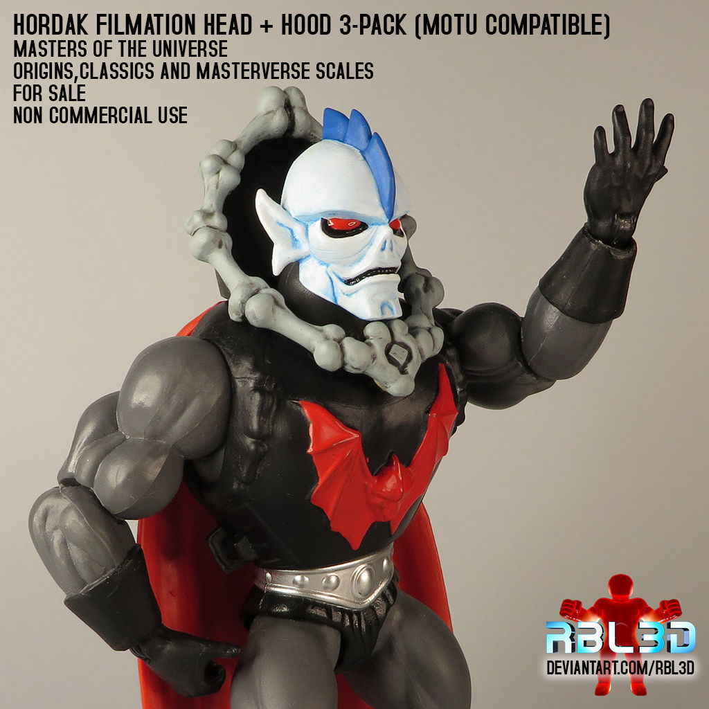  Hordak Cartoon heads and hood Motu compatible 3D print model_5