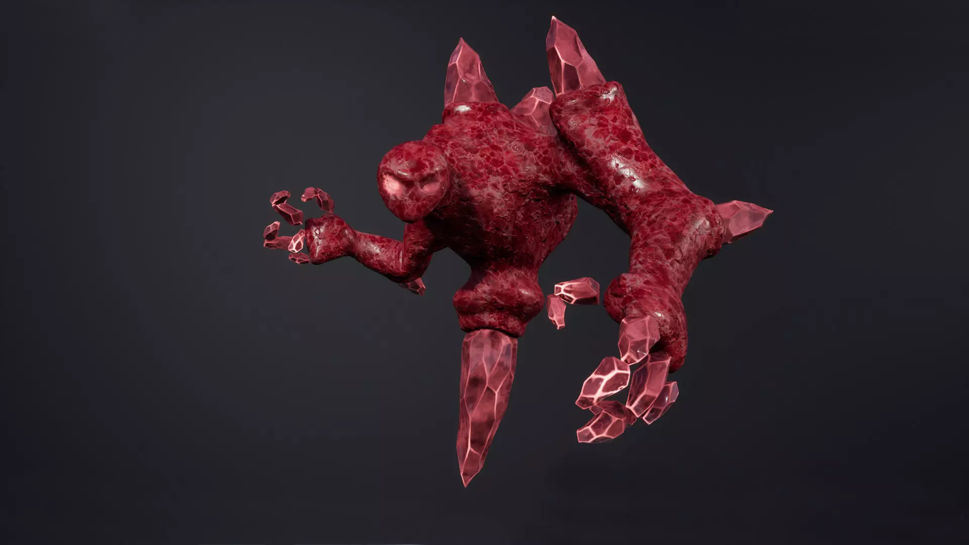 Crystal elemental low-poly game engine ready 3D model Low-poly 3D model