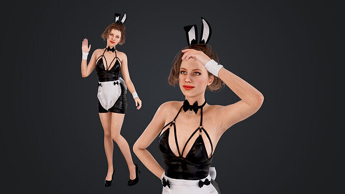 Bunny Girl Low-poly 3D model