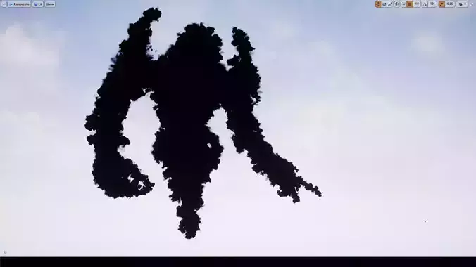 Darkness elemental low-poly game engine ready 3D model Low-poly 3D model