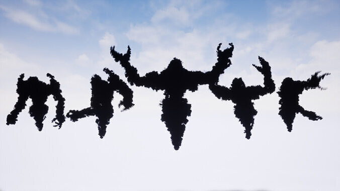 Darkness elemental low-poly game engine ready 3D model Low-poly 3D model