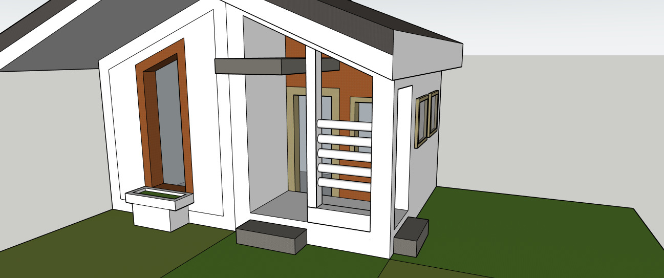 Modern Small House  Architectural 3D Model for Visualization 3D model_7