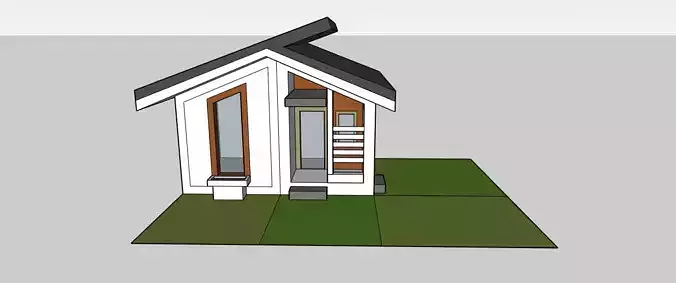 Modern Small House  Architectural 3D Model for Visualization