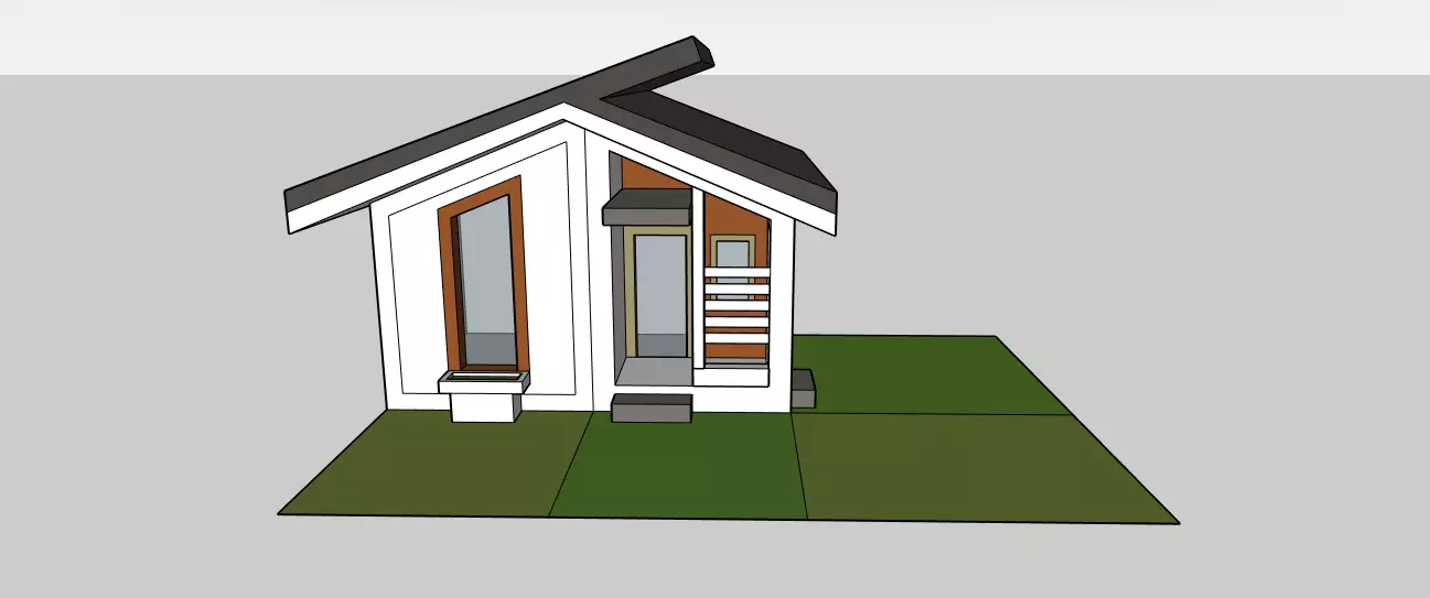 Modern Small House  Architectural 3D Model for Visualization 3D model_0