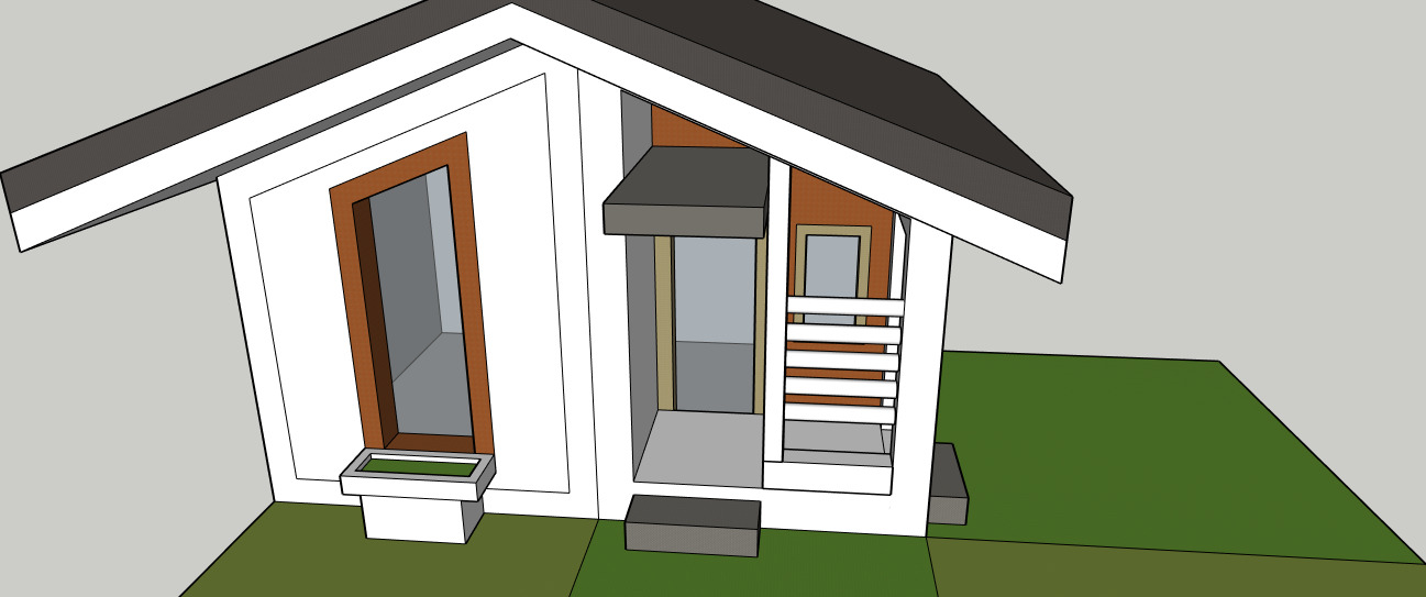 Modern Small House  Architectural 3D Model for Visualization 3D model_6