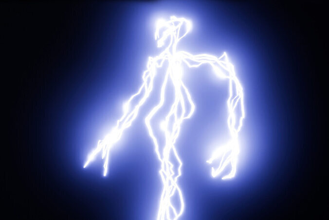 Lightning elemental low-poly game engine ready 3D model Low-poly 3D model