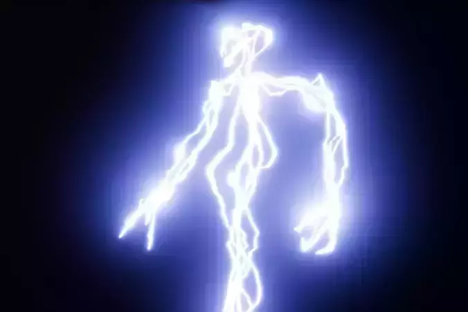 Lightning elemental low-poly game engine ready 3D model Low-poly 3D model